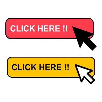 Set of Click here web button, internet flat pointer design, press link vector Illustrazione stock