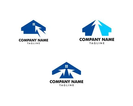 Set of Click House Logo Template Design Vector Stock Illustration