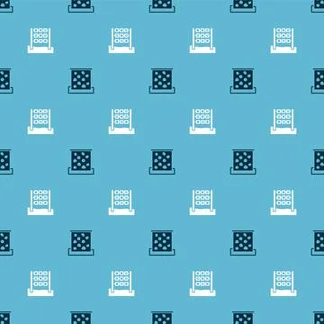 Set Climbing wall and Tic tac toe game on seamless pattern. Vector Stock Illustration