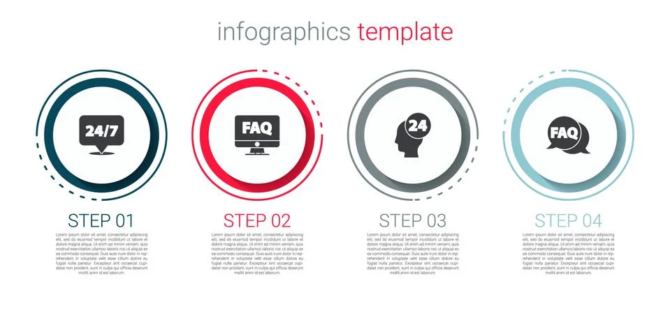 Set Clock 24 hours, Computer monitor and FAQ, Support operator in touch and Stock Illustration