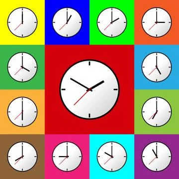 Set clock icon Vector illustration design EPS10 Stock Illustration