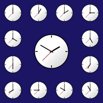 Set clock icon Vector illustration design EPS10 Stock Illustration
