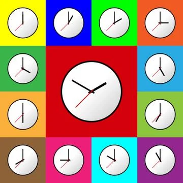 Set clock icon Vector illustration design EPS10 Stock Illustration