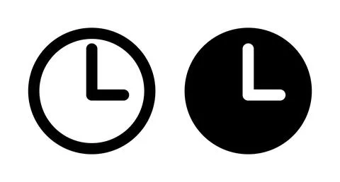 A set of clock icons. Time. Timers and stopwatches. Stock Illustration