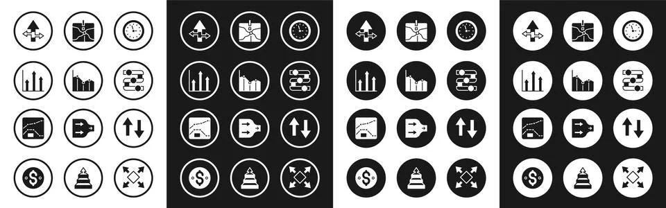 Set Clock, Pie chart infographic, Arrow, Graph, chart, diagram, Intersection Ilustração Stock