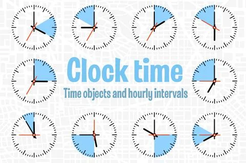 Set clock with the timer Illustrazione stock