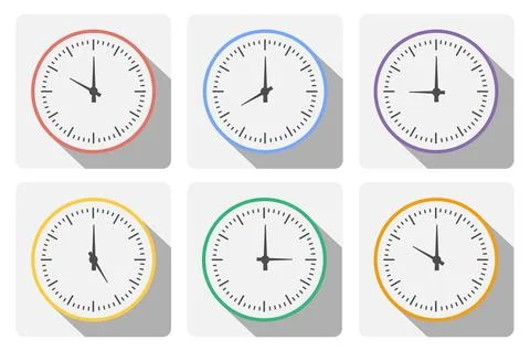 Set clock with the timer Stockillustratie