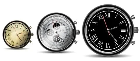 Set of clocks Illustrazione stock