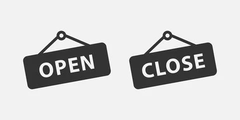 Set of close and open icon vector sign. Cancel symbol web design. Error, deni 스톡 일러스트