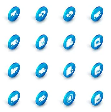 Set Cloud and shield, download upload, Document folder protection, Delete, PSD Illustrazione stock