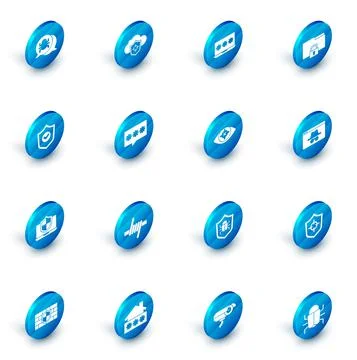 Set Cloud and shield, Laptop with password, Folder lock, Shield check mark Illustrazione stock