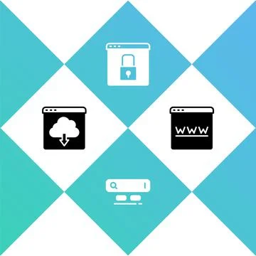 Set Cloud download, Search engine, Secure your site with HTTPS, SSL and Browser Illustration