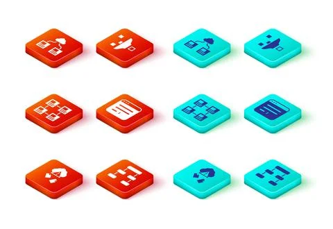 Set Cloud hacking, Hierarchy organogram chart, Browser window, Filter setti.. 스톡 일러스트