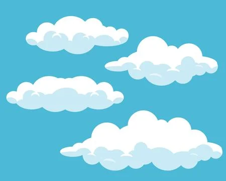 Set of Cloud Icons vector illustration Stock Illustration