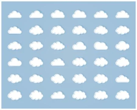 Set of cloud Stock Illustration