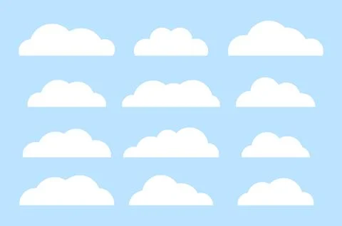Set of cloud Stock Illustration