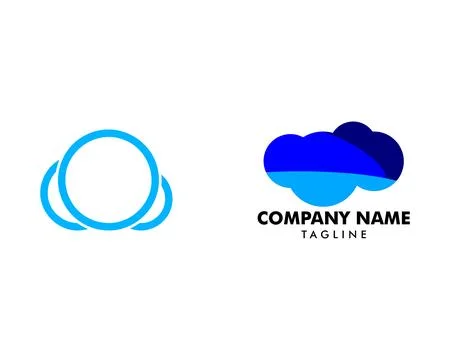 Set of Cloud logo design template vector icon Stock Illustration