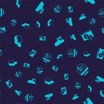 Set Cloud or online library, Question and Answer, and Online quiz, test, survey Illustrazione stock