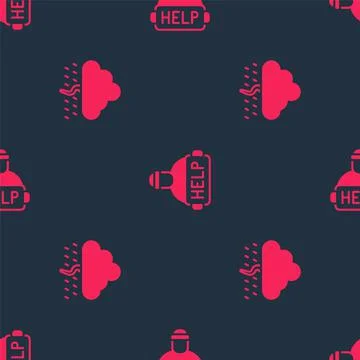 Set Cloud with rain and Help homeless on seamless pattern. Vector イラスト素材