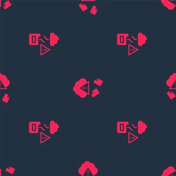 Set Cloud technology data transfer and hacking on seamless pattern. Vector イラスト素材