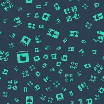 Set Cloud technology data transfer, Hierarchy organogram chart, Browser files Stock Illustration