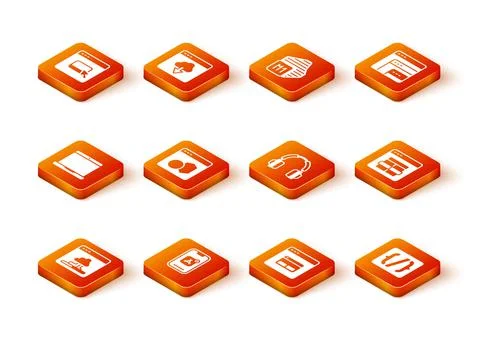 Set Cloud technology data transfer, Mobile Apps, Laptop, Software, Search engine Stock Illustration