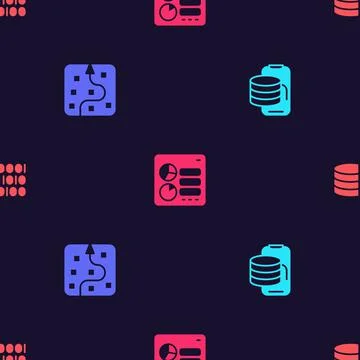 Set Cloud technology data transfer, Neural network, Computer api interface and 스톡 일러스트