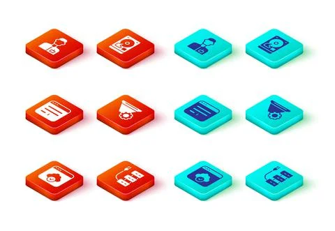 Set Cloud technology data transfer, Server, Browser window, Filter setting, Hard 스톡 일러스트