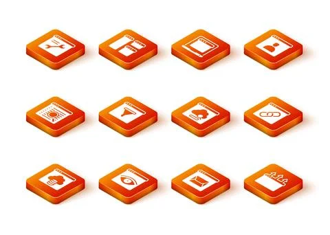 Set Cloud technology data transfer, Browser incognito window, Search engine Stock Illustration