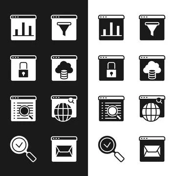 Set Cloud technology data transfer, Secure your site with HTTPS, SSL, Graph Иллюстрация