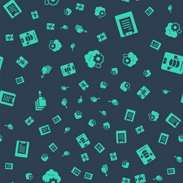 Set Cloud technology data transfer, Server, Data report, export and Data, Web Stock Illustration