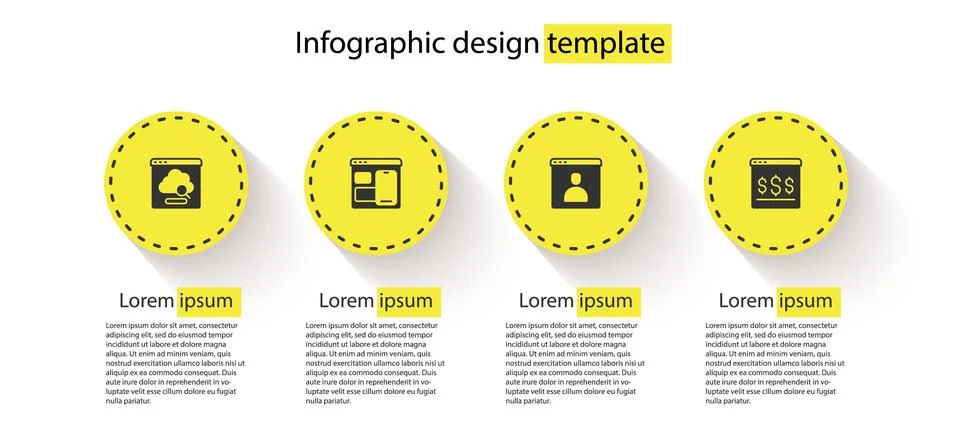 Set Cloud technology data transfer, Web developer programming code, Create .. Stock Illustration
