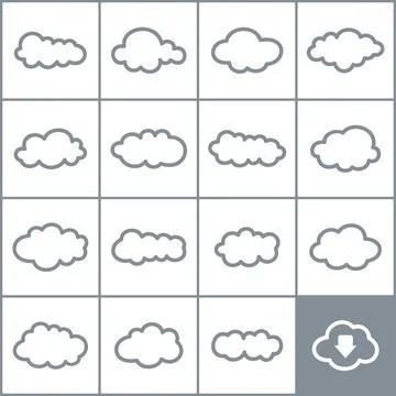 Set a cloud2 Stock Photos