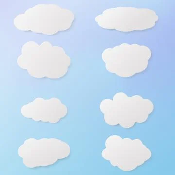 Set of clouds Illustrazione stock