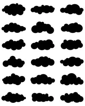 Set of clouds Stock Illustration
