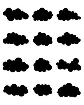 Set of clouds Stock Illustration