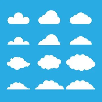 Set of clouds Stock Illustration