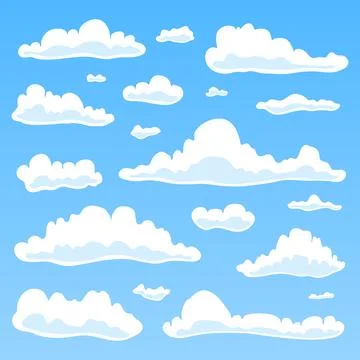 Set of clouds. Stock Illustration