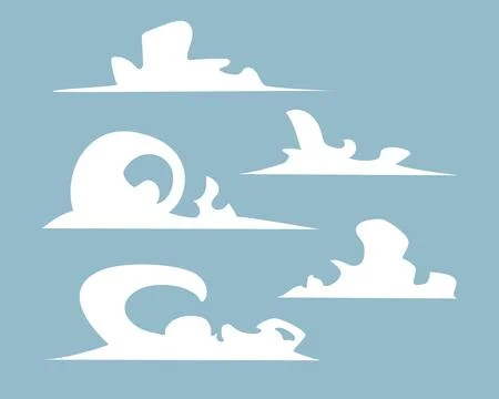 Set of clouds Illustrazione stock