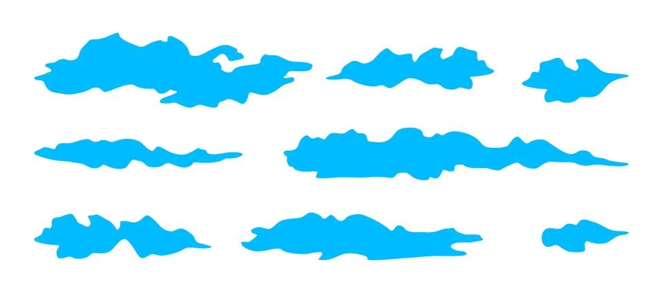 Set of Clouds Stock Illustration