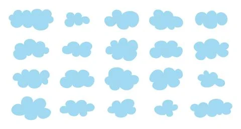 Set of Clouds Stock Illustration