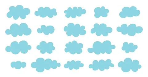 Set of Clouds Stock Illustration