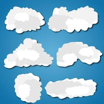 A set of clouds Stock Illustration