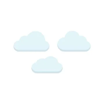 Set of clouds landscape constructor vector icons isolated on white background. Stock Illustration
