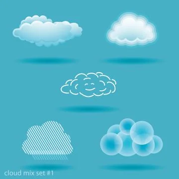 Set of clouds. no.1 Stock Illustration