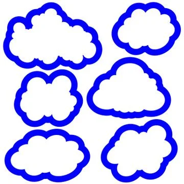 Set of clouds in the sky. vector illustration Stockillustratie