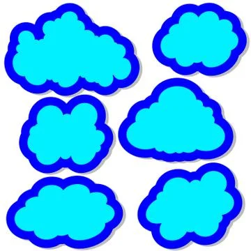 Set of clouds in the sky. vector illustration Stock Illustration