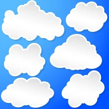 Set of clouds in the sky. vector illustration Stock Illustration