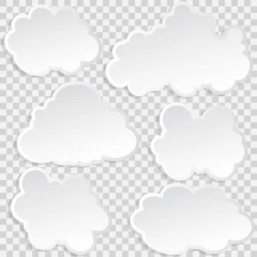 Set of clouds in the sky. Vector illustration Illustrazione stock