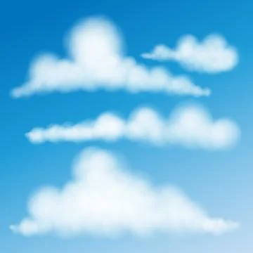 Set Of Clouds Vector. Stock Illustration
